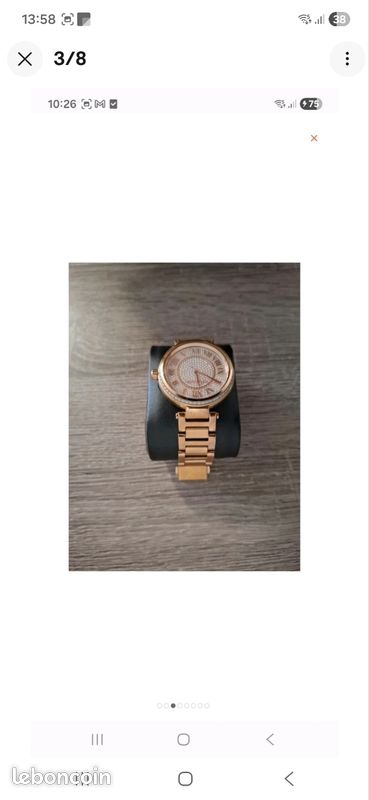 Magnifique montre Mickaël Kors Quartz, étanchéité 10 ATM . En acier rose (image 3)