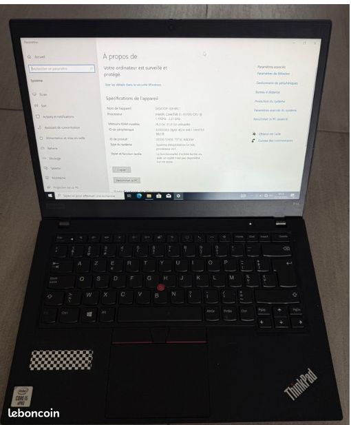 Lenovo thinkpad t14 AMD Ryzen 5 Pro 4650U Windows 10 pro 64bits Installer - Ordinateurs