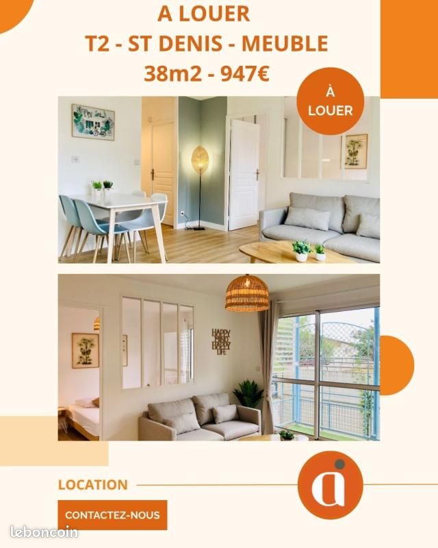 Appartement 2 pièces 35 m² · à Saint-Denis · 35 m² · 947 €/mois