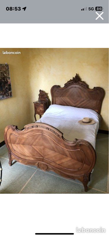 Lit et chevet style Rocaille (image 1)