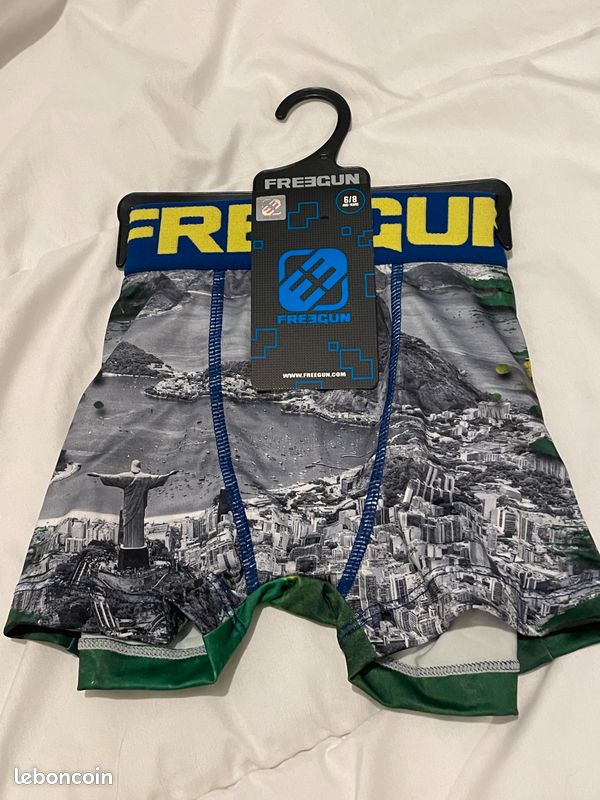 Boxer Freegun Garçon - Taille 8/10 Ans - Noir - Neuf Avec étiquettes