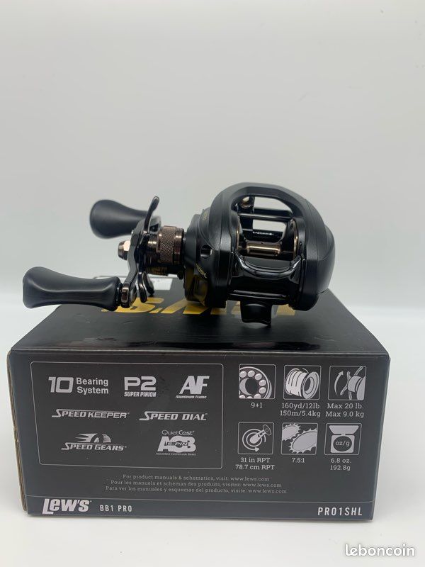Moulinet De Pêche Vintage SHIMANO LEW'S SPEED SPOOL BB-1 - Japon, 3 Roulements à Billes