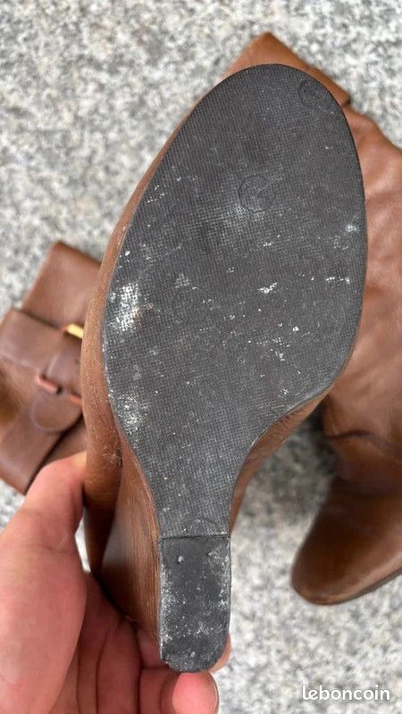 Bottes Cheville Chloé Marron Nubuck - Taille 39 - Portées Une Seule Fois - Occasion En Très Bon état