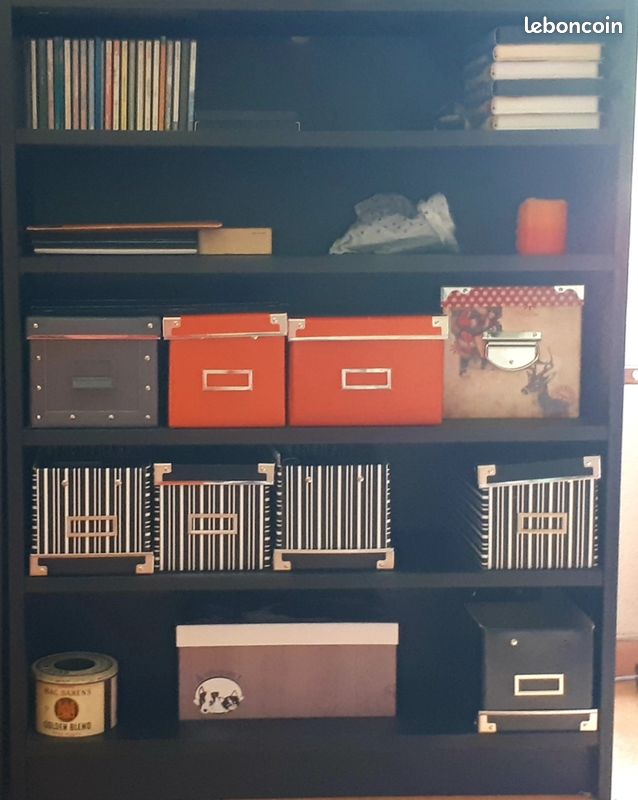 Bibliothéque étagéres Billy Ikéa 106x80x28 Noir (image 2)