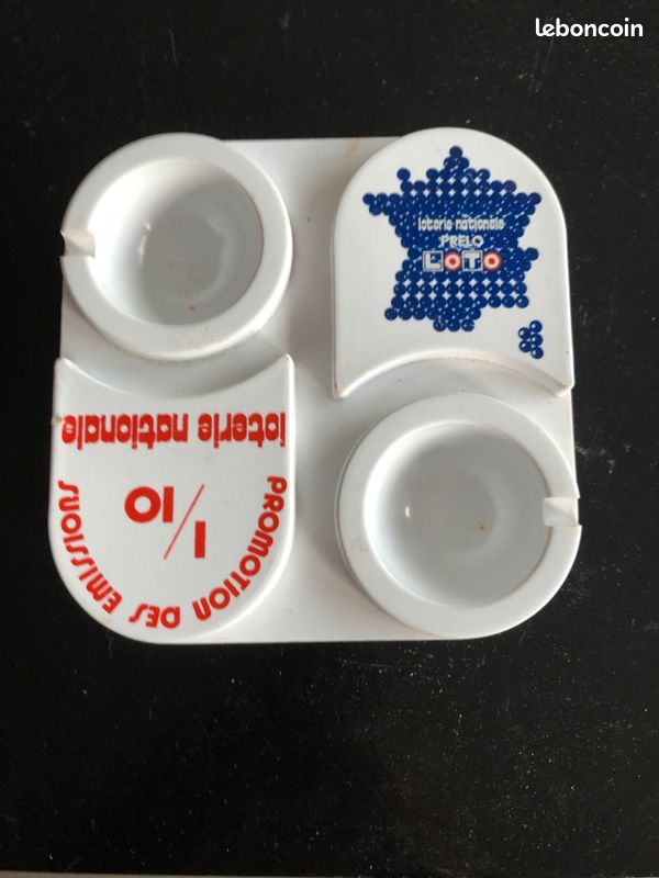 Lot 3 anciens cendriers plastiques LOTO loterie nationale (image 4)