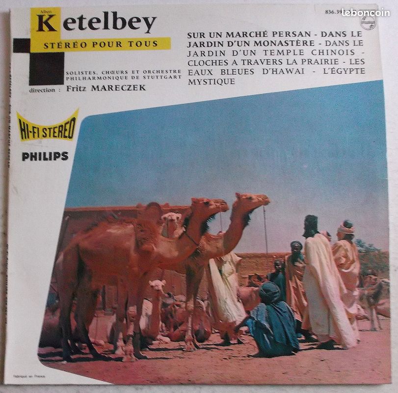 Disque 33 tours vinyle original, oeuvres d'Albert Ketelbey (image 1)
