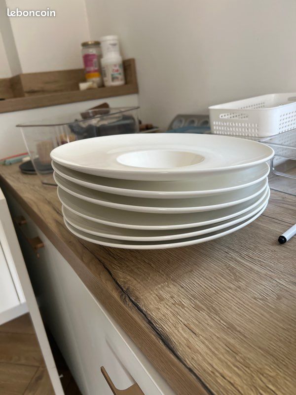 6 Assiettes risotto porcelaine (image 3)