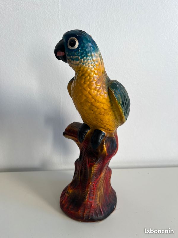 Grande Statuette Perroquet En Fer – Style Antique – 35 Cm – Aubaho