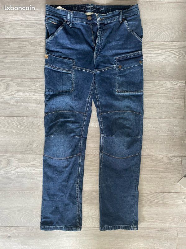Womens Denim Jean Moto Femme Overlap Imola Jeans Moto Overlap
