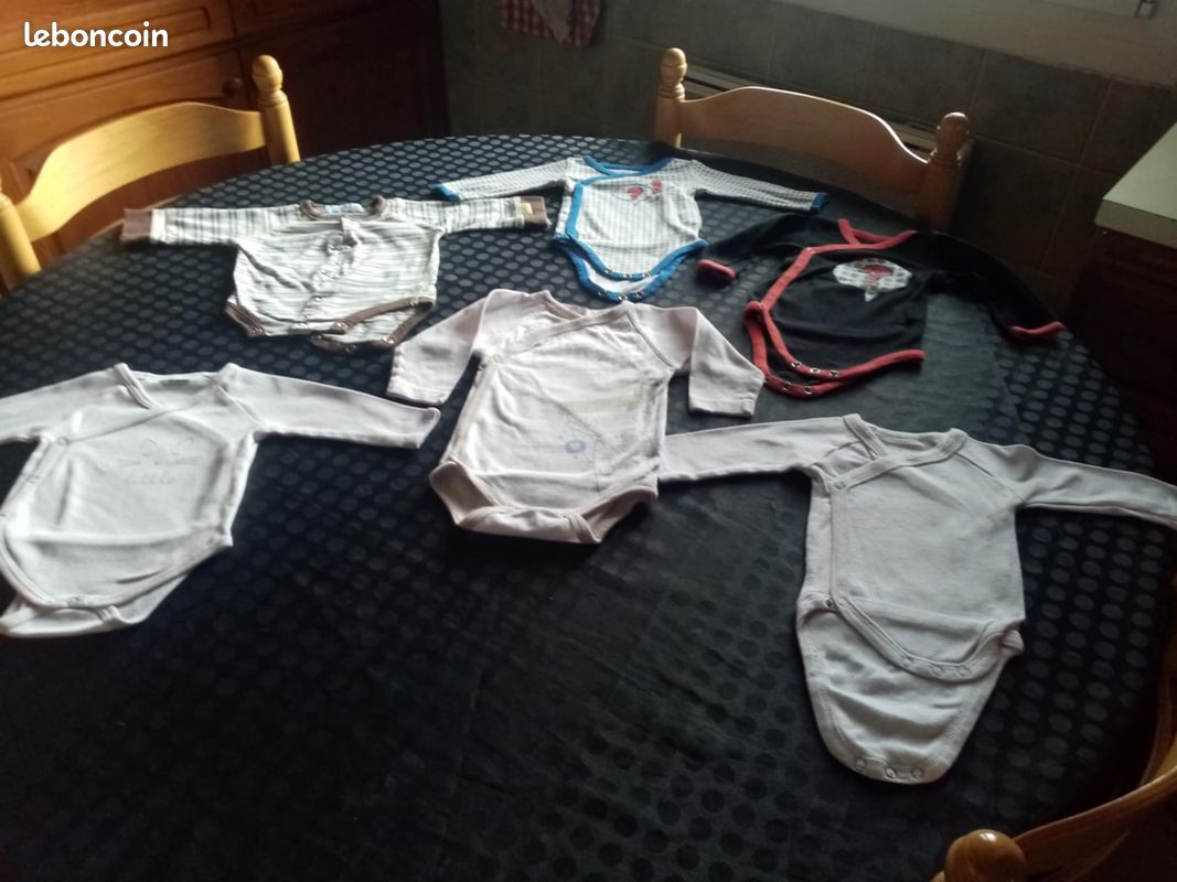 Lot de 6 body 3 mois boutonnage devant (image 2)
