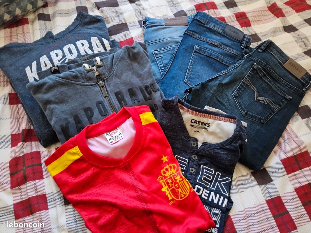 Lot De 14 Vêtements Pour Garçon 7 Ans – Multicouleur, Taille 128, état Impeccable