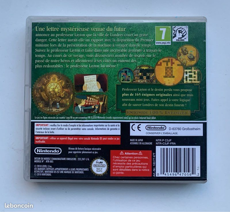Professeur Layton et le Destin Perdu Nintendo DS / 3DS (image 3)