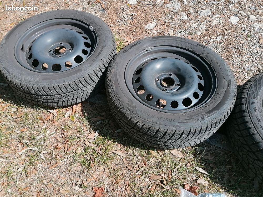 4 roues C3 Citroen neige jantes tole boulons (image 1)