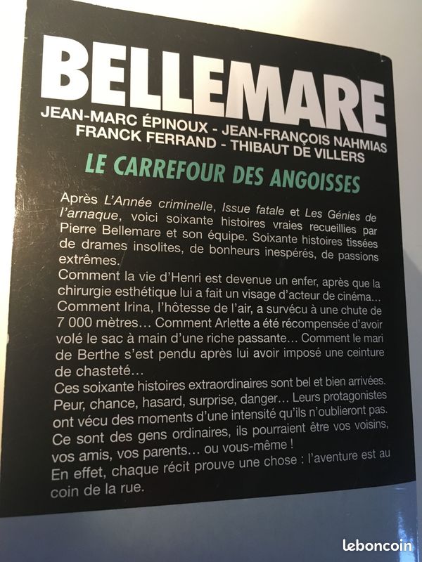 Pierre BELLEMARE , Le Carrefour Des Angoisses , 60 récits édition livre de poche (image 3)