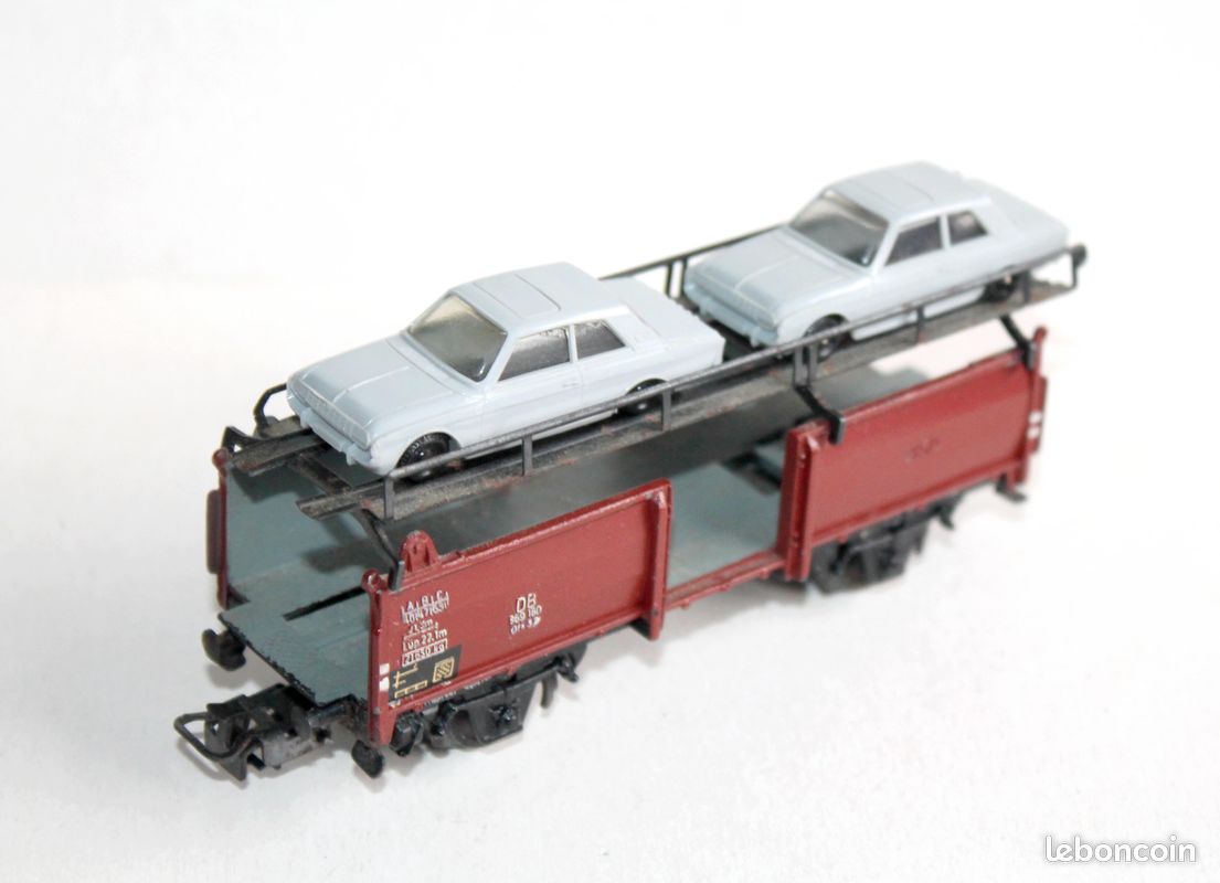 Märklin 4612 DB Autotransportwagen unbeladen OVP 2x (Gebraucht) in