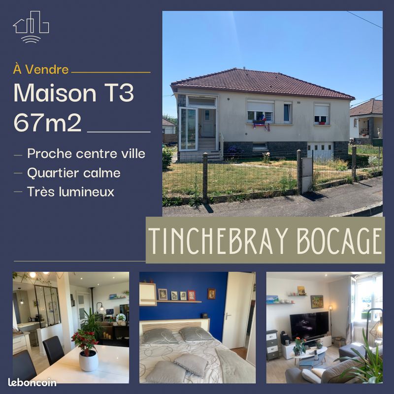 Maison 3 pièces 67 m² · à Tinchebray-Bocage · 67 m² · 145 000 €