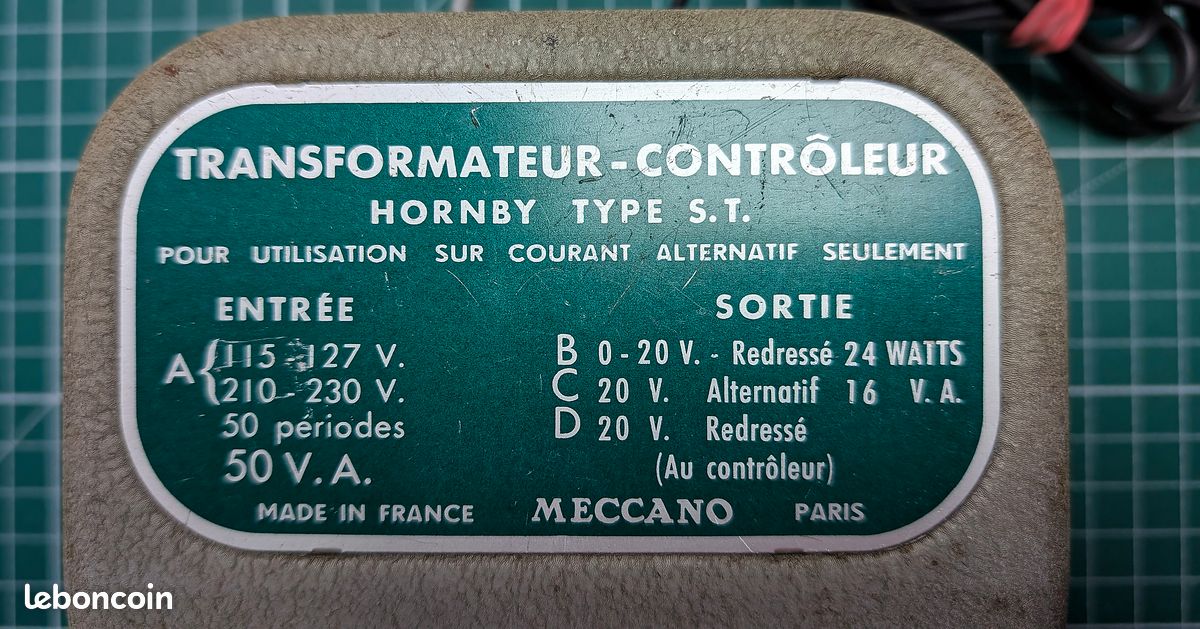 Transformateur Hornby Échelle 0 – Contrôleur De Vitesse N°2, Occasion