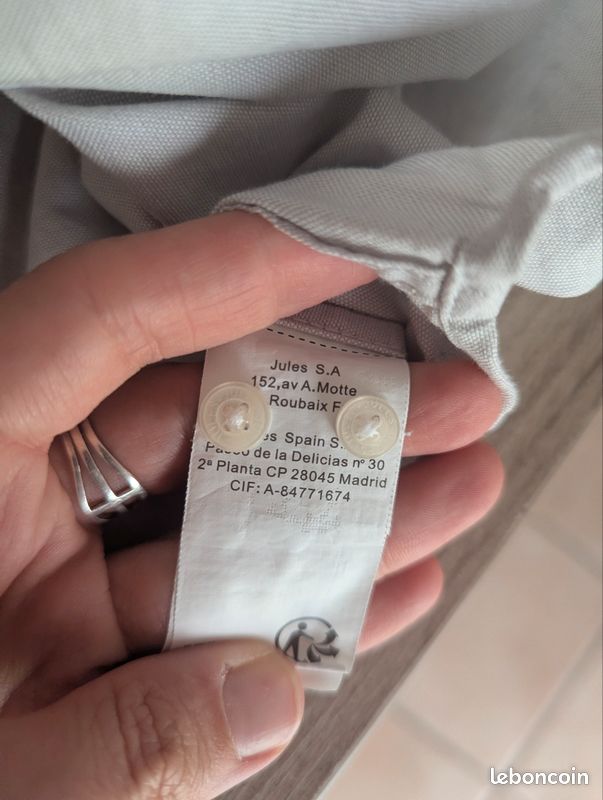 Vend chemise en coton pour homme avec manches courtes de chez Jules xl (image 5)