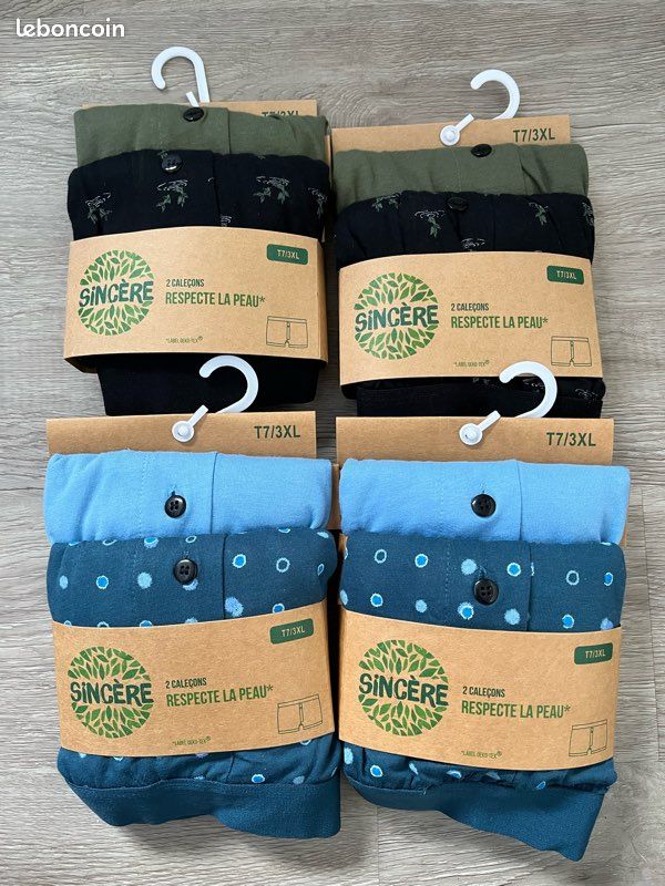 4 lots de 2 caleçons taille 7/XXXL neuf avec étiquettes (image 1)