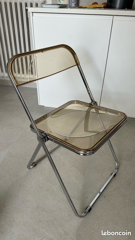 Chaise pliante cuisine métal et plastique (image 2)