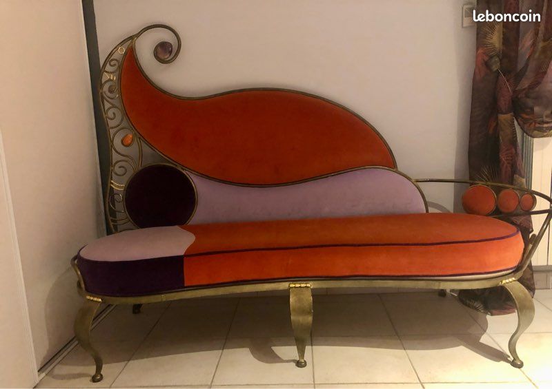 Banquette de créateur baroque fer forgé (image 3)