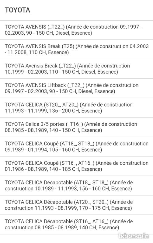 Disques freins neuf Toyota Avensis Celica (image 3)