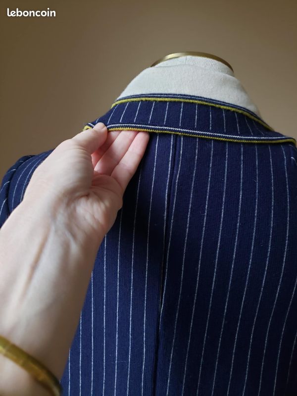 Veste TREVOIS Vintage Années 70 - Bleu - Taille M - Style Survêtement/sport - France - Occasion TB
