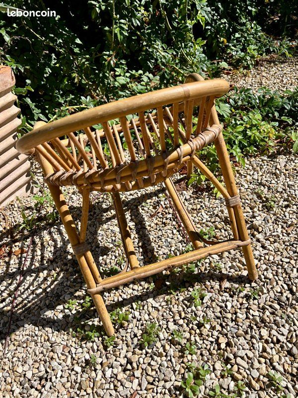 Fauteuil rotin enfant vintage (image 5)