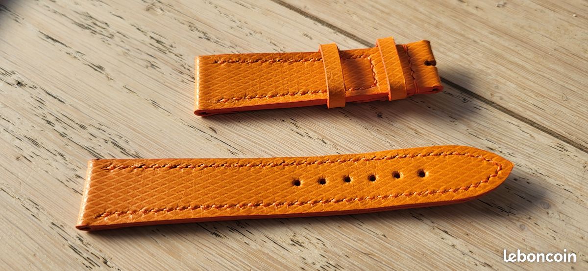 Bracelet De Montre En Cuir Fait Main 18mm - Modèle C, Vintage, Création Haute Couture
