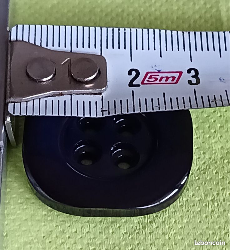 Lot De 7 Boutons Vintage Bleu à Pied Argenté - Diamètre 22mm, Pour Couture Et Customisation