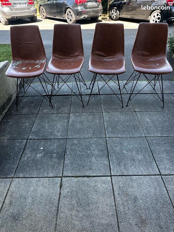 Chaise cuir marron maison du monde (image 2)