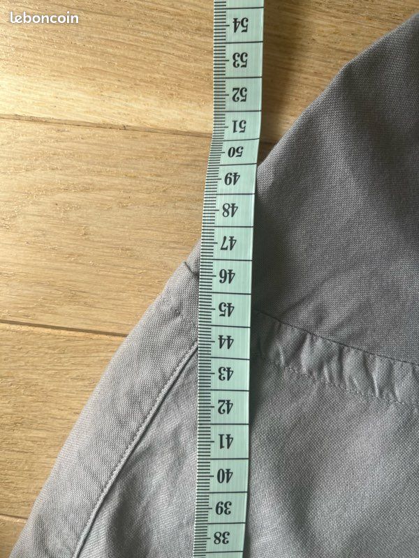 Chemise Ralph Lauren grise logo bleu taille S très bon état (image 5)