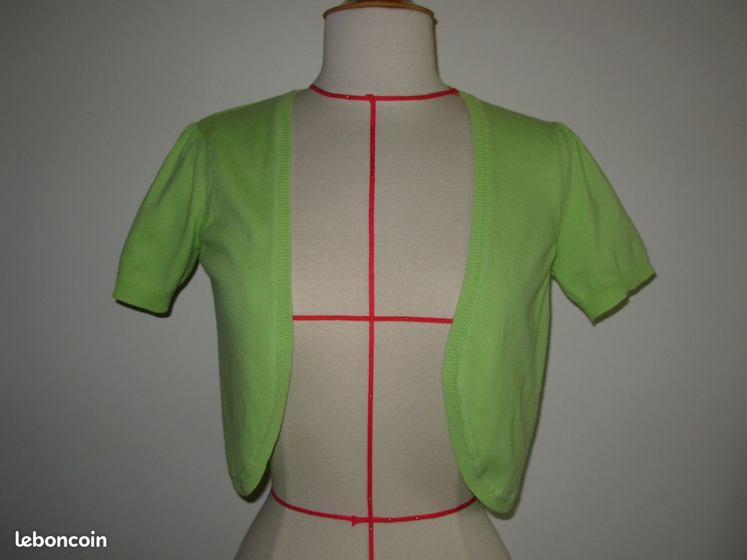 Gilet manches courtes vert pomme New Look Femme Taille XS = 34 (image 1)