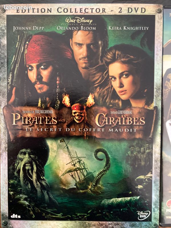 3 DVD Pirates des Caraibes (5 dvd en tout avec bonus) fontaine de jouvence - secret du coffre maudit - malediction du Black pearl (image 4)
