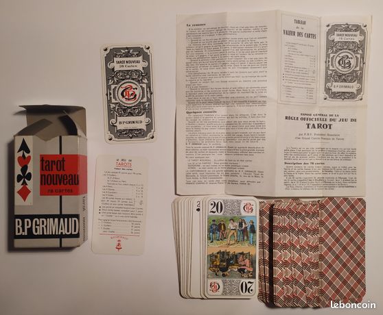 Jeux de cartes TAROT DE LUXE Grimaud 78 cartes. Années 50-60 Jeux de cartes TAROT DE LUXE Grimaud 78 cartes. Années 50-60