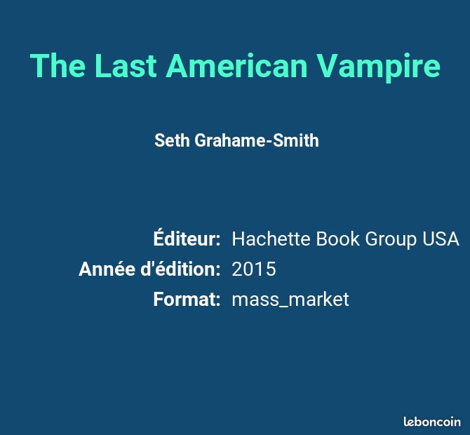 The Last American Vampire - Seth Grahame-Smith (image 2)