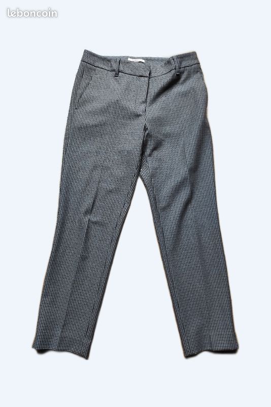Pantalon 7/8 pied de poule t 40 Camaïeu (image 1)