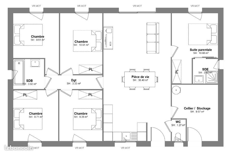 Maison 5 pièces 107 m² · à La Croix-en-Touraine · 107 m² · 265 000 €