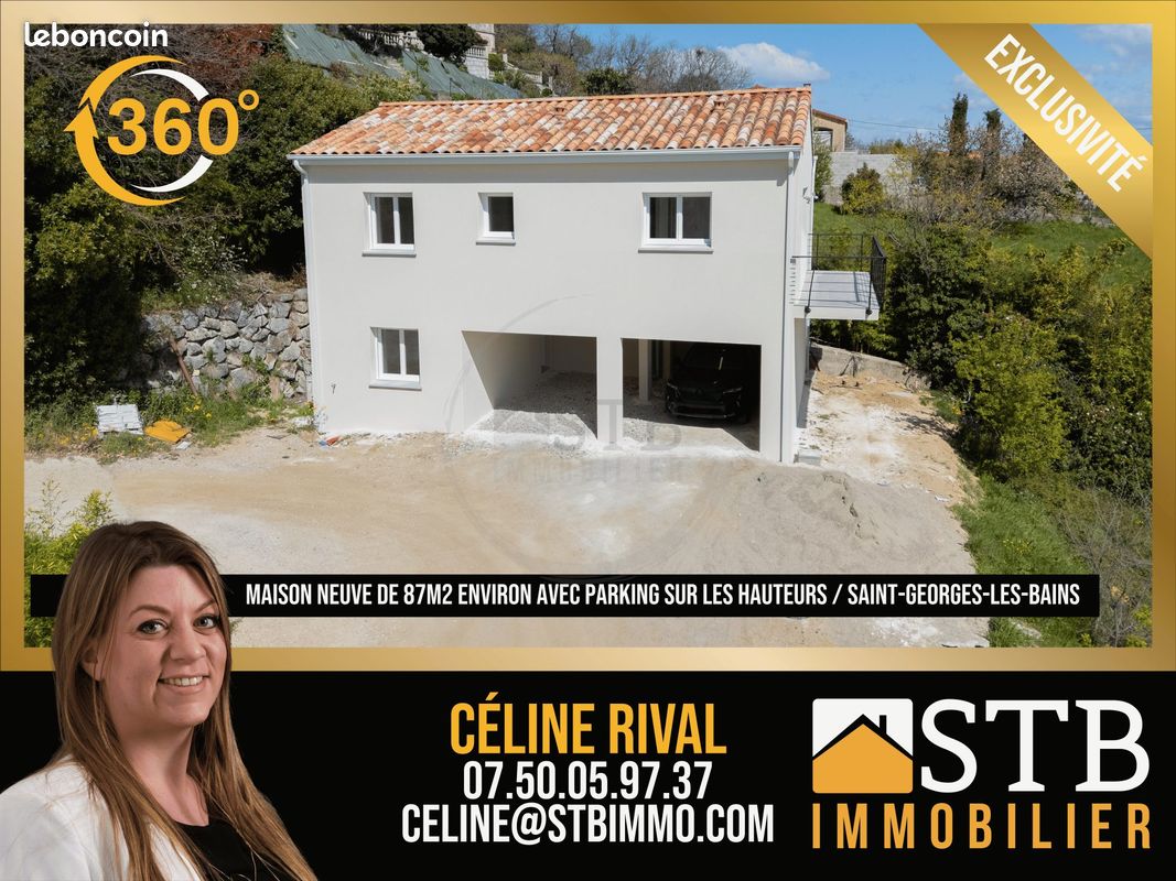 Maison 4 pièces 87 m² · à Saint-Georges-les-Bains · 87 m² · 273 000 €
