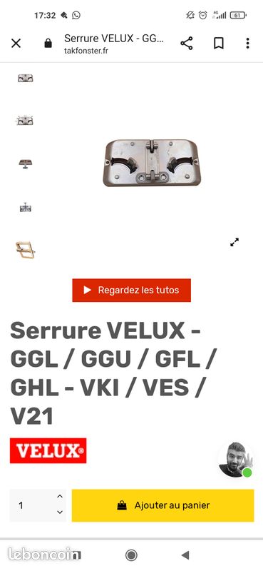Serrure velux (image 1)