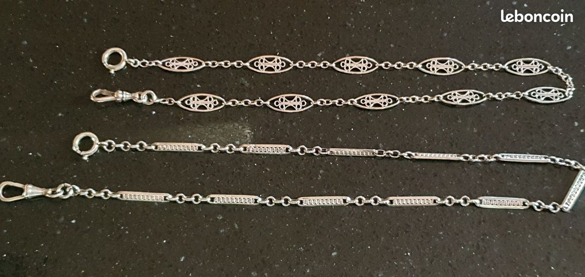 Chaine giletière pour montre de poche Montres Bijoux