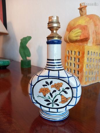 Pied de Lampe de Bureau en Céramique Verte de Kaiser Leuchten, 1960s en vente sur