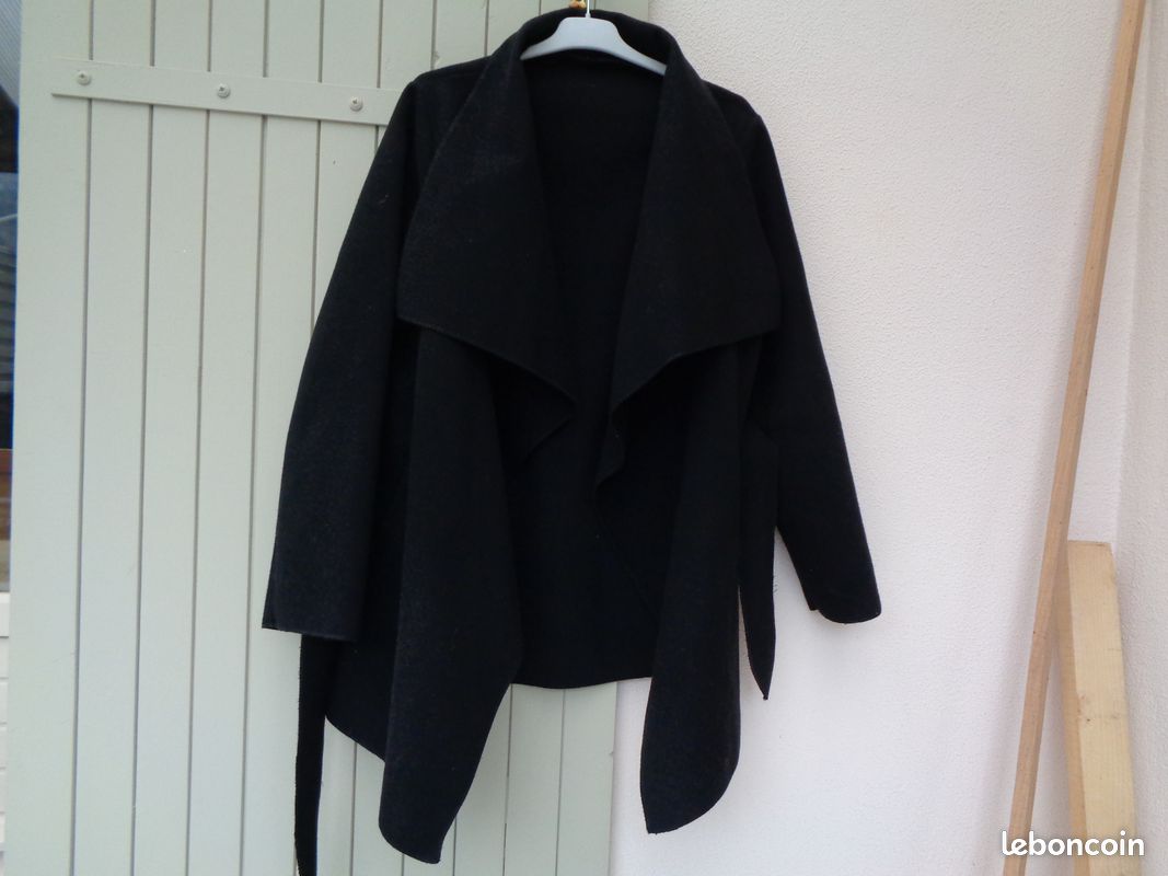 Manteau noir demi-saison,T.38 (image 2)