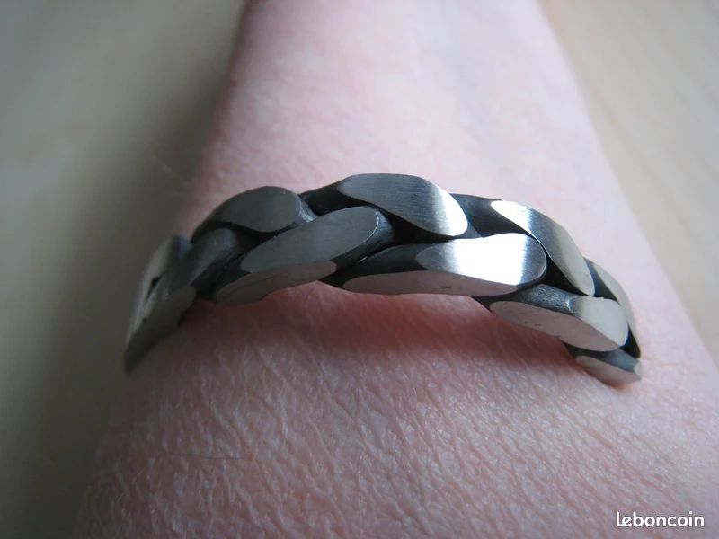Bracelet Ancien Homme/femme - Métal Argenté Tressé - Époque Vintage