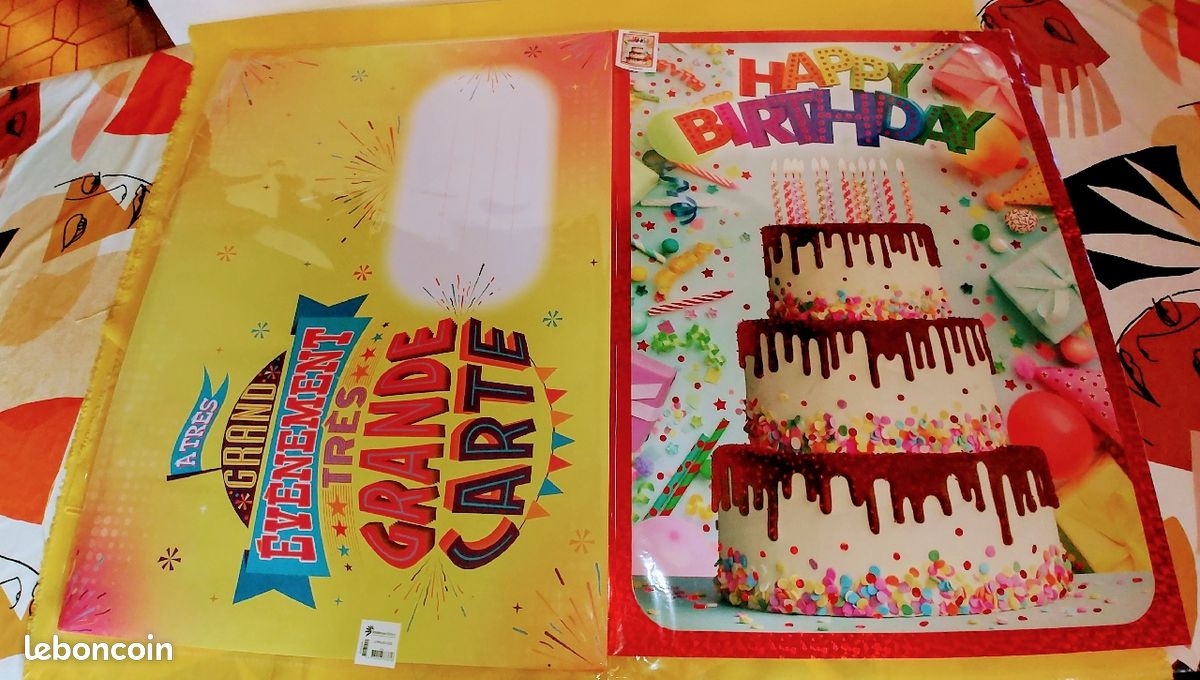 Géante Carte HAPPY BIRTHDAY 50X70cm Neuf (image 1)