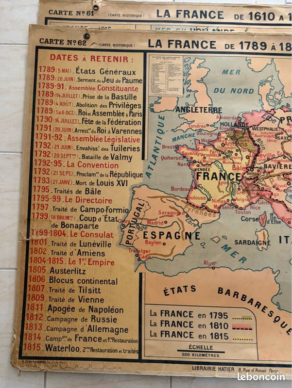 Anciennes cartes scolaires historiques (image 6)