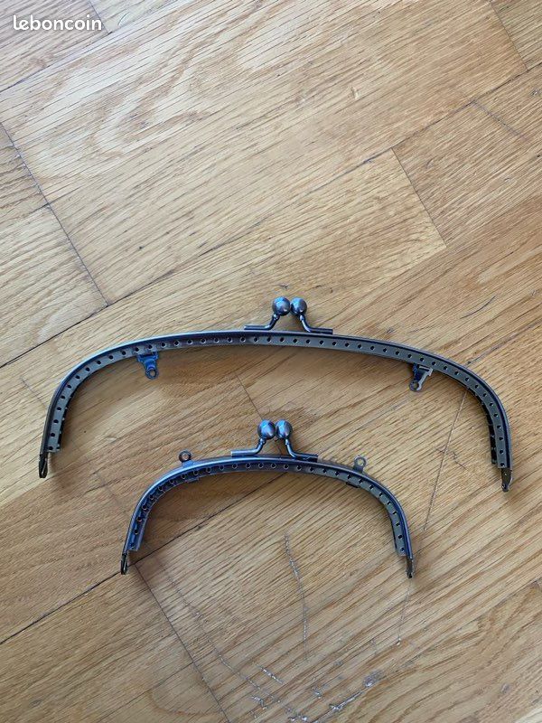 Lot de 2 fermetures argent pour sacs à coudre (image 1)