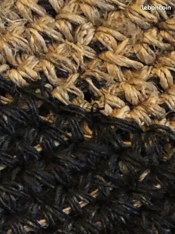 NEUFS 2 Chapeaux "Yin et yang" en fil de chanvre fait main (type bob) (image 3)