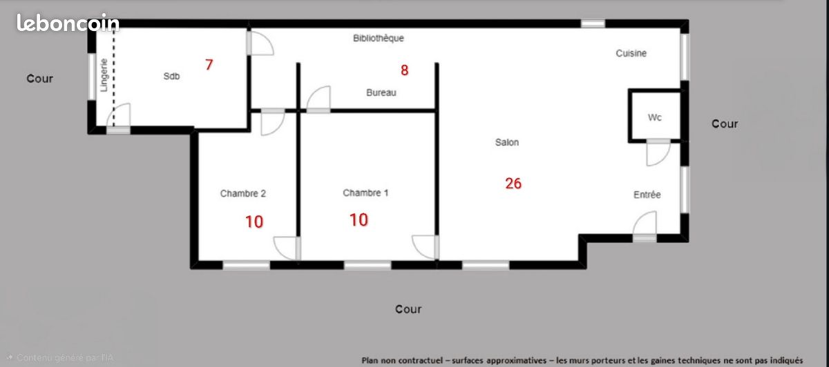 Appartement 3 pièces 60 m² · à Paris · 60 m² · 720 000 €