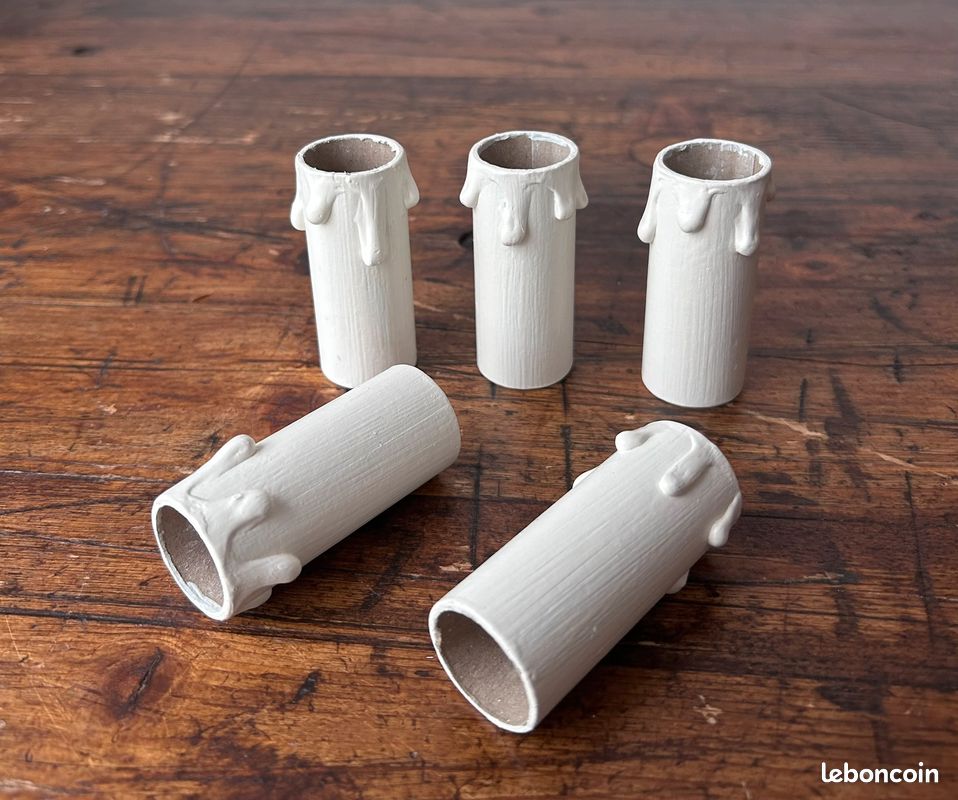 🐺 Fausse bougie de lustre en carton peint 🕯️ (image 2)